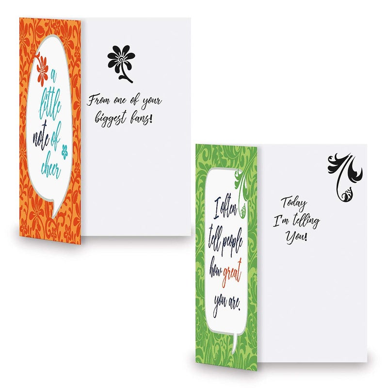 Current Checking in Friendship Greeting Cards - Set of 8 (4 Designs), Large 5" x 7", Thinking of You Cards with Sentiments Inside, White Envelopes - Image 2